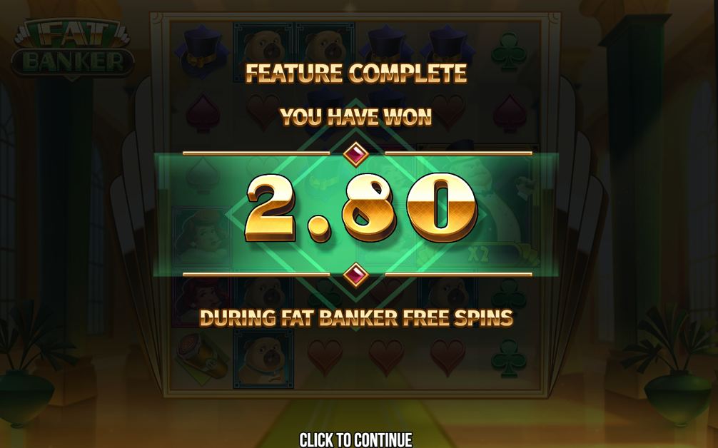 Fat Banker Free Spins med wilden på rutnätet